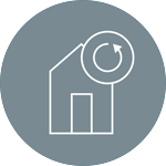 Ikon ombildning till bostadsrättsförening